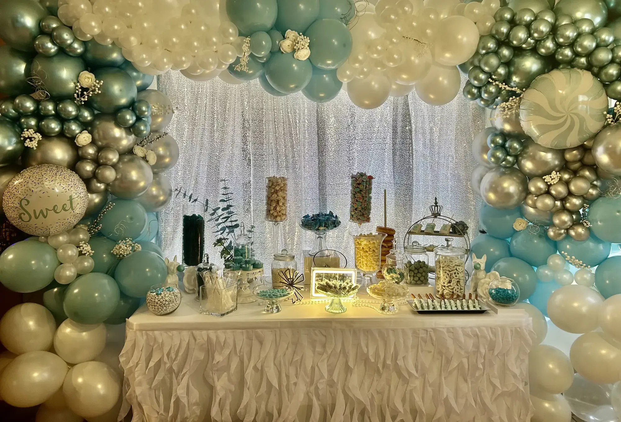 Candy themed party background